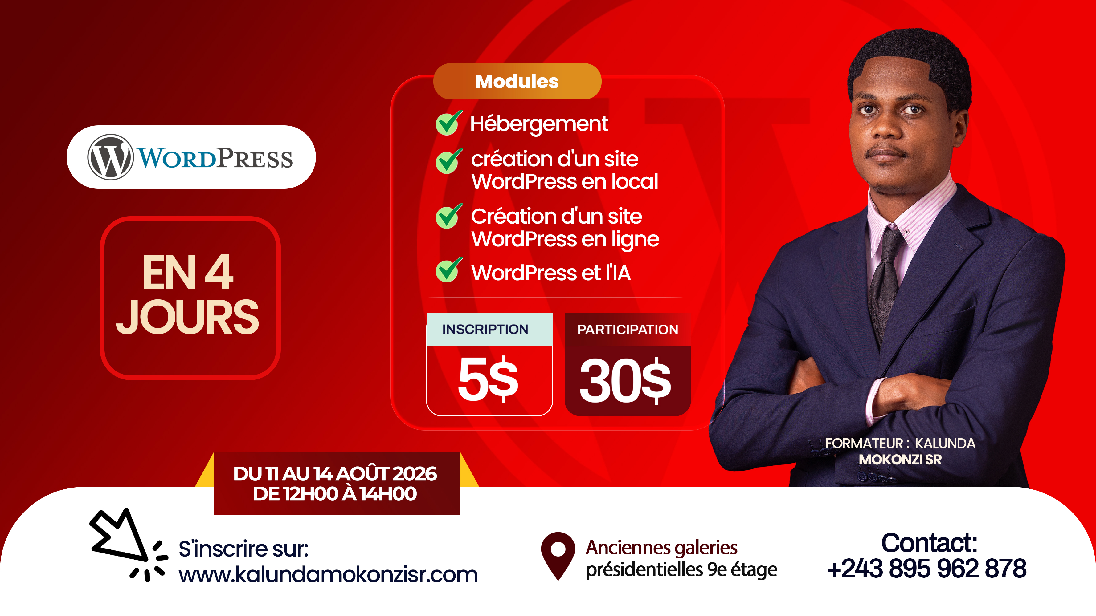 Formation WordPress professionnelle en 4 jours